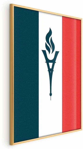 Artgeist Plakatas - French Flag with a Torch