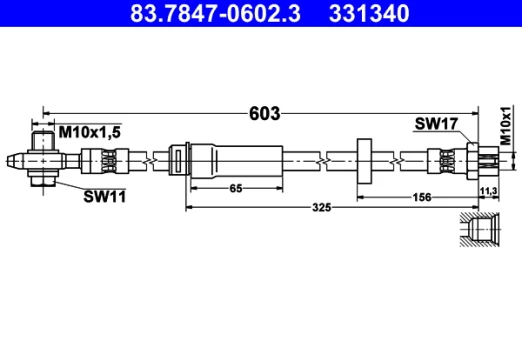 ATE 83.7847-0602.3 Brake hose
