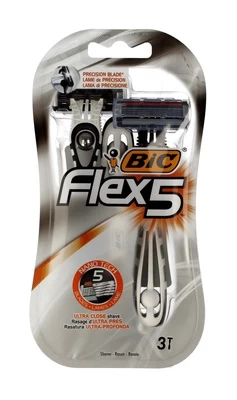 Vienkartiniai skustuvai Bic Flex 5, 3 vnt