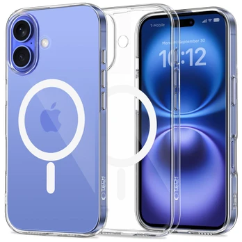 Skaidrus dėklas Apple iPhone 16 telefonui "Tech-Protect Flexair Magsafe"