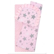 Bedding set to Strolley - 634 - MINKY / COTTON PRINT - PINK kaina
