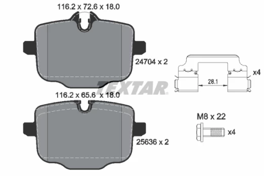 TEXTAR 2470401 Brake pad set