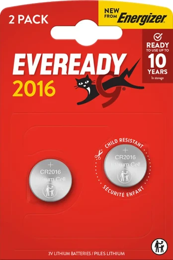 Energizer battery Eveready Lithium CR2016 BP2