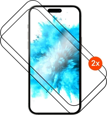 FIXED Full-Cover tempered glass with applicator for Apple iPhone 17 Pro, 2pcs, juodas