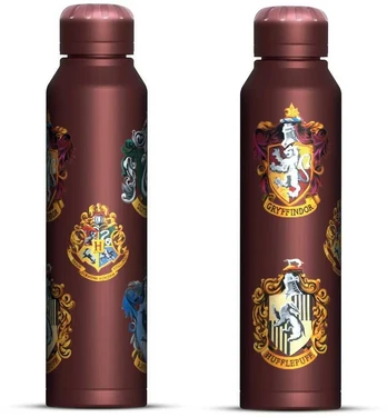 Gertuvė Pyramid Harry Potter (Colourful Crest) metalinis vandens buteliukas (560ml)