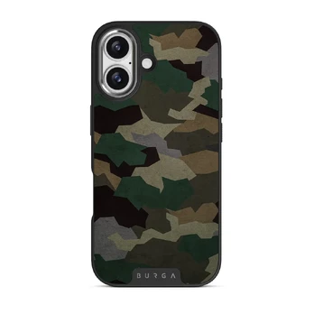 Tropical Green Camo - iPhone 17 Case, Elite Dark (MagSafe) / Silver