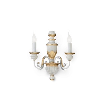 Sieninis šviestuvas Ideal Lux Wall lamp with 2 lights FIRENZE, E14, rust color