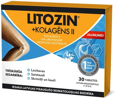 LITOZIN + COLLAGEN II tabletės N30
