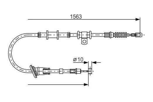 Trosas, stovėjimo stabdys BOSCH 1 987 482 064