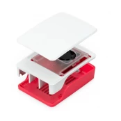 Raspberry Pi 5 raudonos/baltos spalvos korpusas kaina