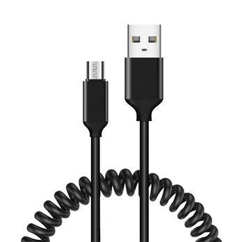 Oem Cable coiled - USB to Micro USB - 2A 1 metre juodas