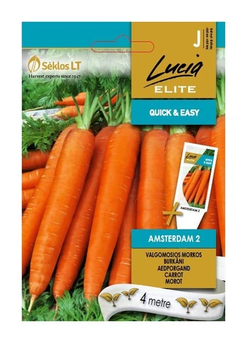 Sėklos Lucia Elite, morkos Amsterdam 2, 4 m, 5 g