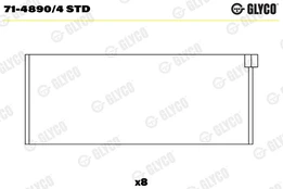 Guoliai dideliu galu GLYCO 71-4890/4 STD kaina