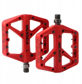 Meroca platforminiai dviračio pedalai didelės platformos Mtb Bmx raudoni