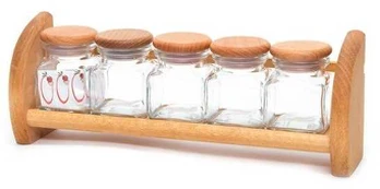Okko Okko Spices Cruet Kit With Shelf 002701 5 Pc