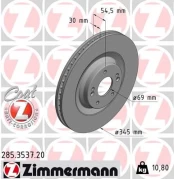 Stabdžių diskas ZIMMERMANN 285.3537.20 kaina