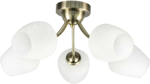 ZINA CEILING LAMP PATINA 5X40 E27 Baltas LAMP