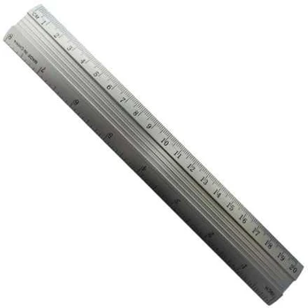Metalinė liniuotė 30 cm - 12 colių - 1 mm - dvipusė - tiksli