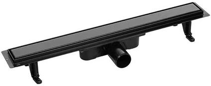 Dušo latakas Laveo Basso 2in1, 90 cm, Juodas