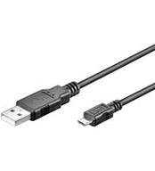Kabelis USB MicroConnect USB-A - microUSB 1.8 m Juodas (USBABMICRO18)