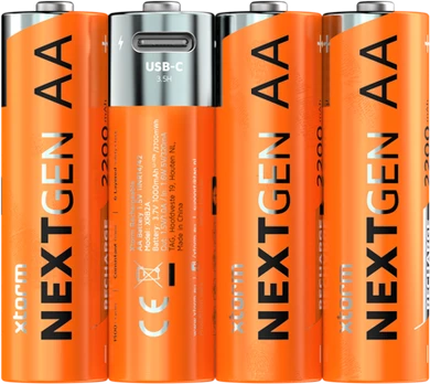 Atminties kortelė Xtorm NextGen AA Batteries USB-C Rechargeable - 4er Pack
