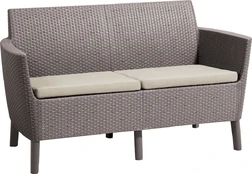 Lauko sofa Keter Salemo 2 Seater, smėlio ruda kaina