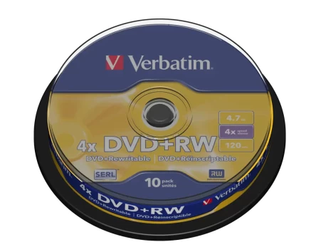 VERBATIM DVD+RW DLP 4,7 GB SPINDLE 4X