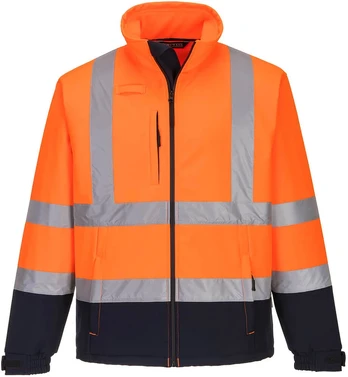 Gero matomumo kontrastinga PORTWEST S425 Softshell striukė, Dydis: M, Pw spalvos: Oranžinis/Navy