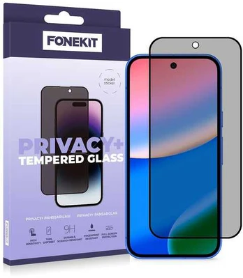 FoneKit Privacy+ Full Cover panssarilasi, Google Pixel 10 Pro