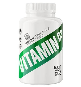 Swedish Supplements Vitamin D3 4000 IU, 90 kap