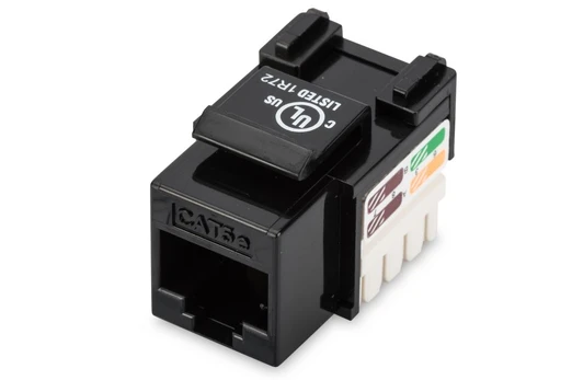 Digitus Class D CAT 5e Keystone Jack DN-93501 Unshielded RJ45 to LSA, Black