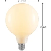 LED lempa E27 6W 2700K G125 dimmable opal rinkinys, 3 vnt
