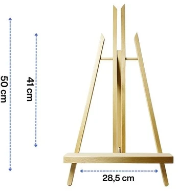 Mažas medinis molbertas tapybai, 50 cm