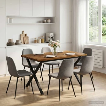 Kvadratinis valgomojo stalas 120 x 70 x 75 cm