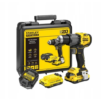 Smūginis suktuvas-gręžtuvas Stanley SFMCD725D2K-QW; 18 V; 2x2,0 Ah akum.