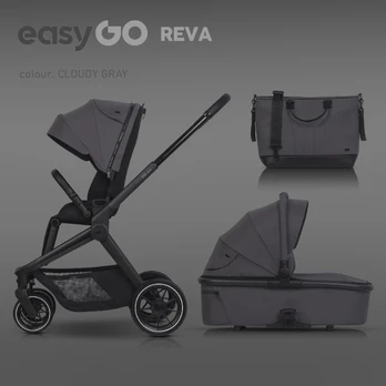 EasyGo Reva Cloudy Gray Vežimėlis 2 in 1