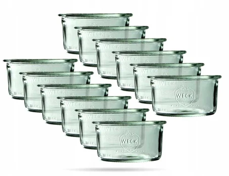 Weck stiklainiai su dangteliais, 165ml, 12 vnt.