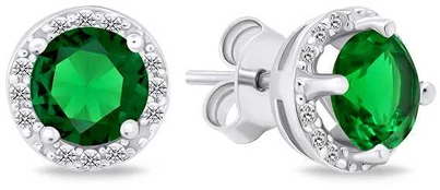 Brilio Silver Sparkling sidabrinis earrings with zircons EA601WG