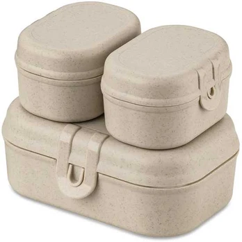 Koziol Pietų dėžutė PASCAL READY MINI, 3 indelių rinkinys, KOZIOL