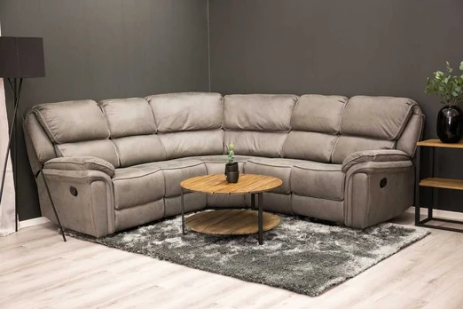 Kampinė sofa reglaineris Saranda - pilka