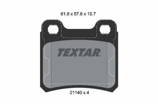Stabdžių trinkelių rinkinys, diskinis stabdys TEXTAR 2114001