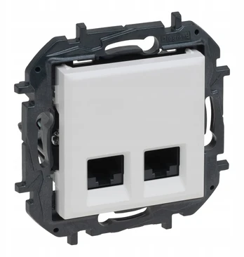 Legrand „Niloe Step“ dvigubas lizdas 2xRJ45 kat. 5e utp - baltas 863160B
