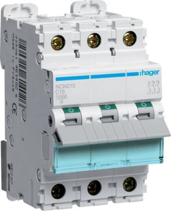 Hager 3P C 10A 10kA AC (NN310)