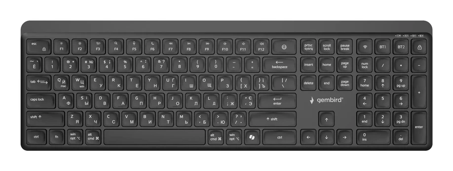 KEYBOARD WRL SLIM BT CYRILLIC/ KB-WPS-03-CYRL GEMBIRD