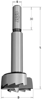 Grąžtas Cmt FORSTNER BIT HL D=30X90 S=8X30 RH