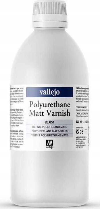 Vallejo Vallejo: Matinis poliuretano lakas 500 ml