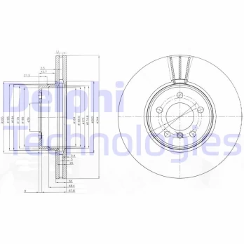Stabdžių diskas DELPHI BG9008C