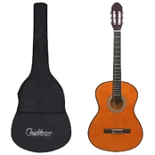 Klasikinė gitara su dėklu pradedantiesiems, 4/4 39" kaina