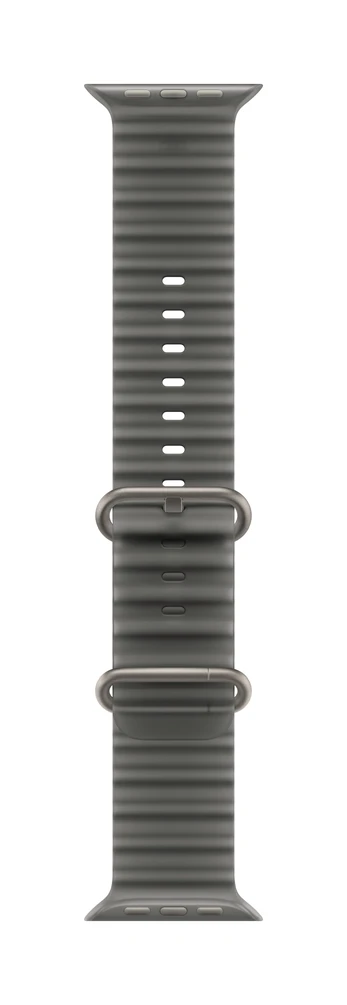 49mm Translucent Black Ocean Band - Natural Titanium Finish