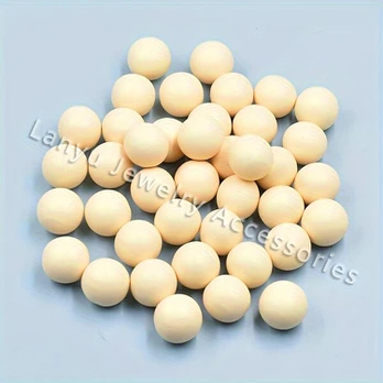 Mediniai karoliukai, 40PC: GT017:Light Yellow